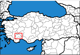 Burdur Türkiye'nin neresinde. Kayseri konum haritası