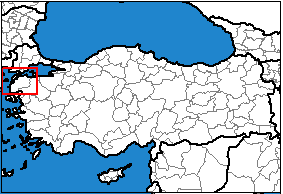 Çanakkale Türkiye'nin neresinde. Bursa konum haritası