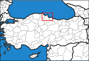 Samsun Türkiye'nin neresinde. Kütahya konum haritası